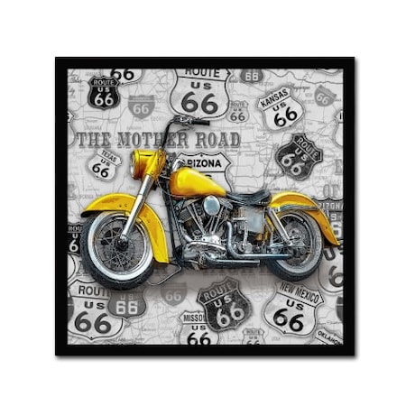 Jean Plout 'Vintage Motorcycles On Route 66 7' Canvas Art,24x24